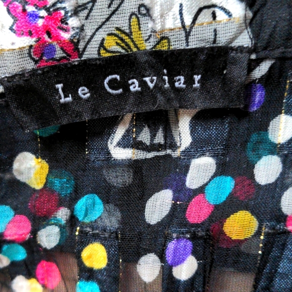 Funky Pattern See-Through Blouse - Picture 7 of 12